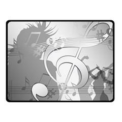 Dance Music Treble Clef Sound Girl Fleece Blanket (small) by Dutashop