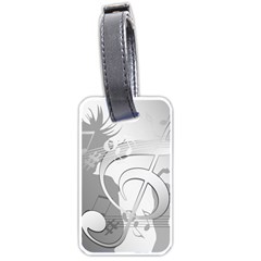 Dance Music Treble Clef Sound Girl Luggage Tag (one Side) by Dutashop