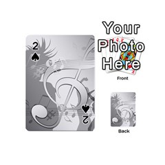 Dance Music Treble Clef Sound Girl Playing Cards 54 Designs (mini) by Dutashop