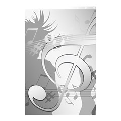 Dance Music Treble Clef Sound Girl Shower Curtain 48  X 72  (small)  by Dutashop