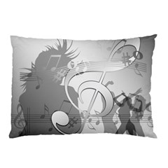 Dance Music Treble Clef Sound Girl Pillow Case (two Sides)