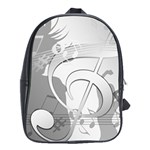 Dance Music Treble Clef Sound Girl School Bag (XL) Front