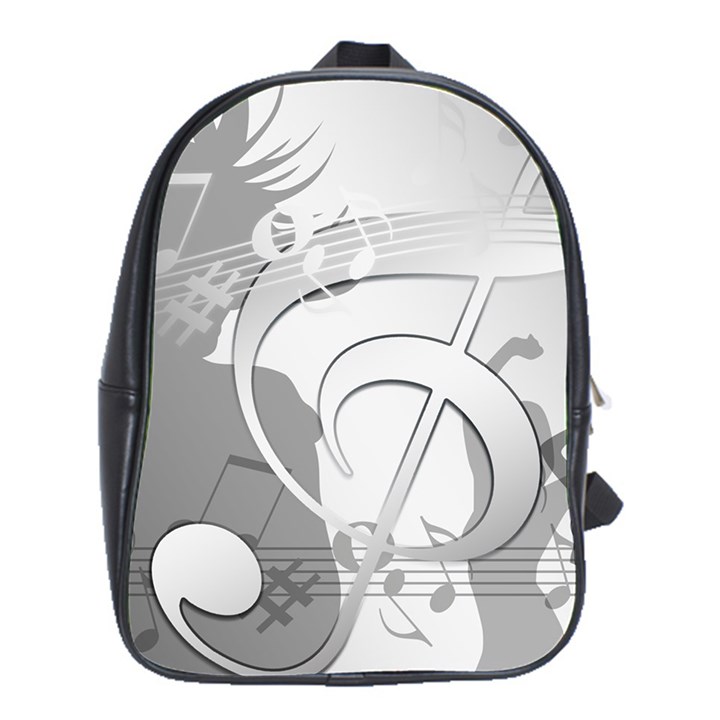 Dance Music Treble Clef Sound Girl School Bag (XL)