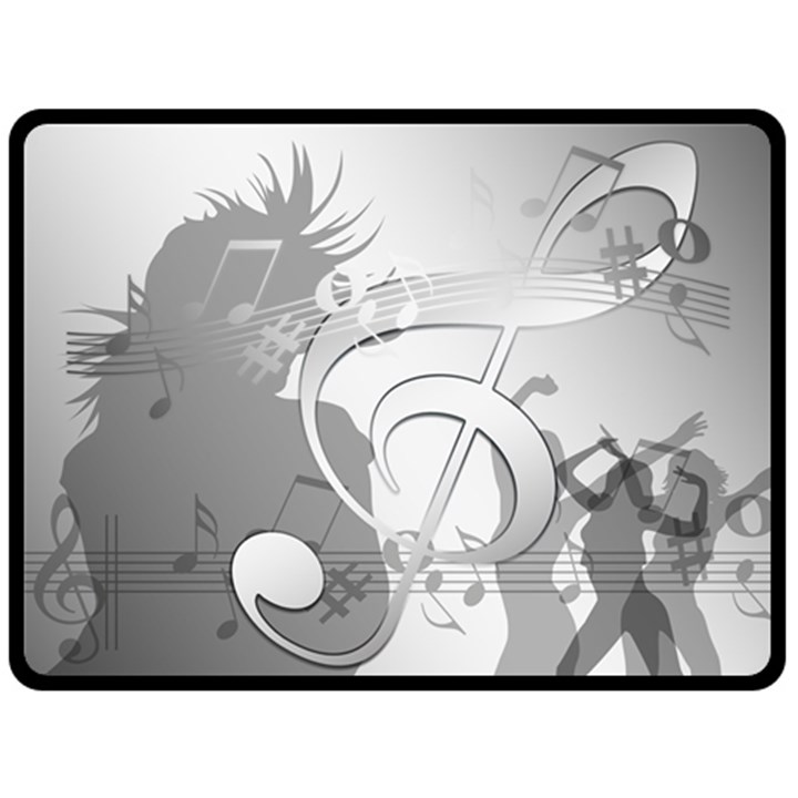 Dance Music Treble Clef Sound Girl Double Sided Fleece Blanket (Large) 