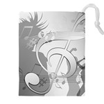 Dance Music Treble Clef Sound Girl Drawstring Pouch (4XL) Front