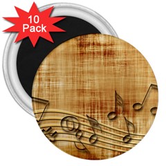 Dance Music 3  Magnets (10 Pack)  by Dutashop