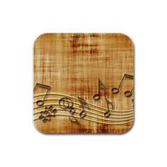 Dance Music Rubber Square Coaster (4 Pack)  by Dutashop