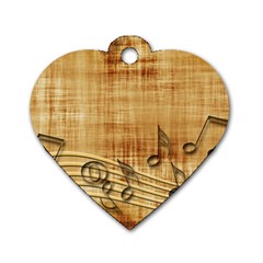 Dance Music Dog Tag Heart (one Side) by Dutashop