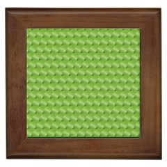 Green Pattern Ornate Background Framed Tile by Dutashop