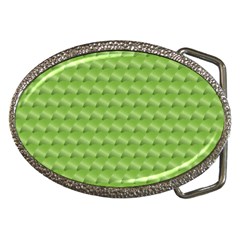 Green Pattern Ornate Background Belt Buckles