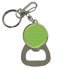 Green Pattern Ornate Background Bottle Opener Key Chain