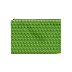 Green Pattern Ornate Background Cosmetic Bag (medium) by Dutashop