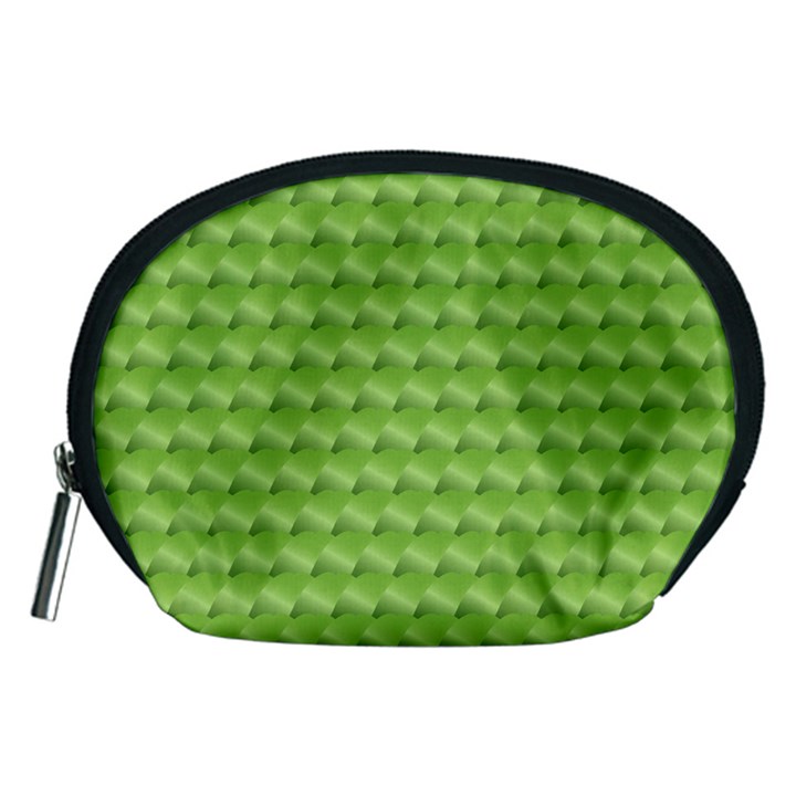 Green Pattern Ornate Background Accessory Pouch (Medium)