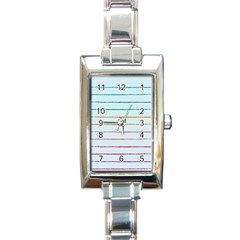 Crayon Background School Paper Rectangle Italian Charm Watch by Dutashop