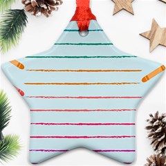 Crayon Background School Paper Ornament (star) by Dutashop