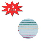 Crayon Background School Paper 1  Mini Buttons (10 Pack)  by Dutashop