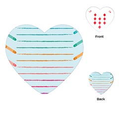 Crayon Background School Paper Playing Cards Single Design (heart)