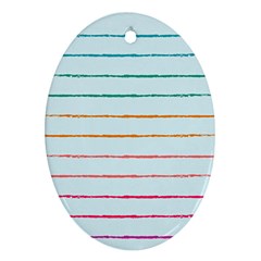 Crayon Background School Paper Oval Ornament (two Sides)