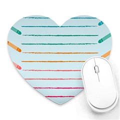 Crayon Background School Paper Heart Mousepads by Dutashop