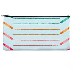 Crayon Background School Paper Pencil Case