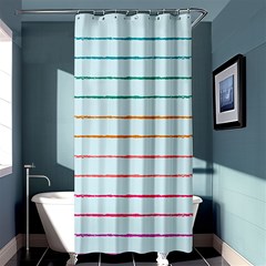 Crayon Background School Paper Shower Curtain 36  X 72  (stall)  by Dutashop