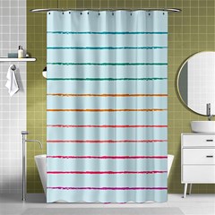 Crayon Background School Paper Shower Curtain 48  X 72  (small)  by Dutashop