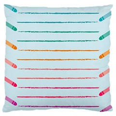 Crayon Background School Paper Large Cushion Case (one Side) by Dutashop