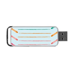 Crayon Background School Paper Portable Usb Flash (one Side) by Dutashop