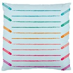 Crayon Background School Paper Large Flano Cushion Case (One Side) Front