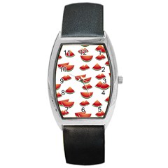 Summer Watermelon Pattern Barrel Style Metal Watch by Dutashop