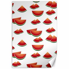 Summer Watermelon Pattern Canvas 24  X 36  by Dutashop