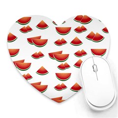 Summer Watermelon Pattern Heart Mousepads by Dutashop