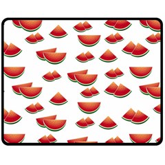 Summer Watermelon Pattern Double Sided Fleece Blanket (medium)  by Dutashop