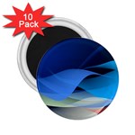 Flower Background Blue Design 2.25  Magnets (10 pack)  Front