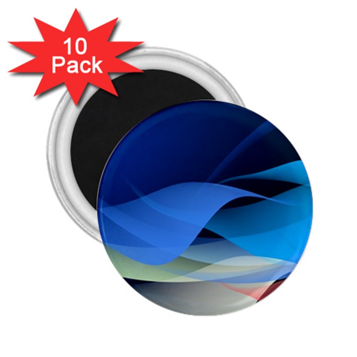 Flower Background Blue Design 2.25  Magnets (10 pack) 