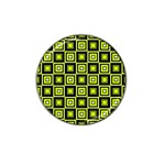 Green Pattern Square Squares Hat Clip Ball Marker (10 pack) Front