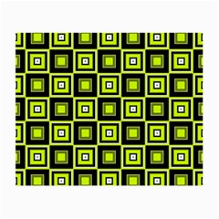 Green Pattern Square Squares Small Glasses Cloth (2 Sides) by Dutashop