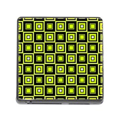 Green Pattern Square Squares Memory Card Reader (square 5 Slot) by Dutashop