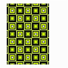 Green Pattern Square Squares Small Garden Flag (two Sides) by Dutashop