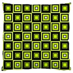 Green Pattern Square Squares Large Cushion Case (Two Sides) Front