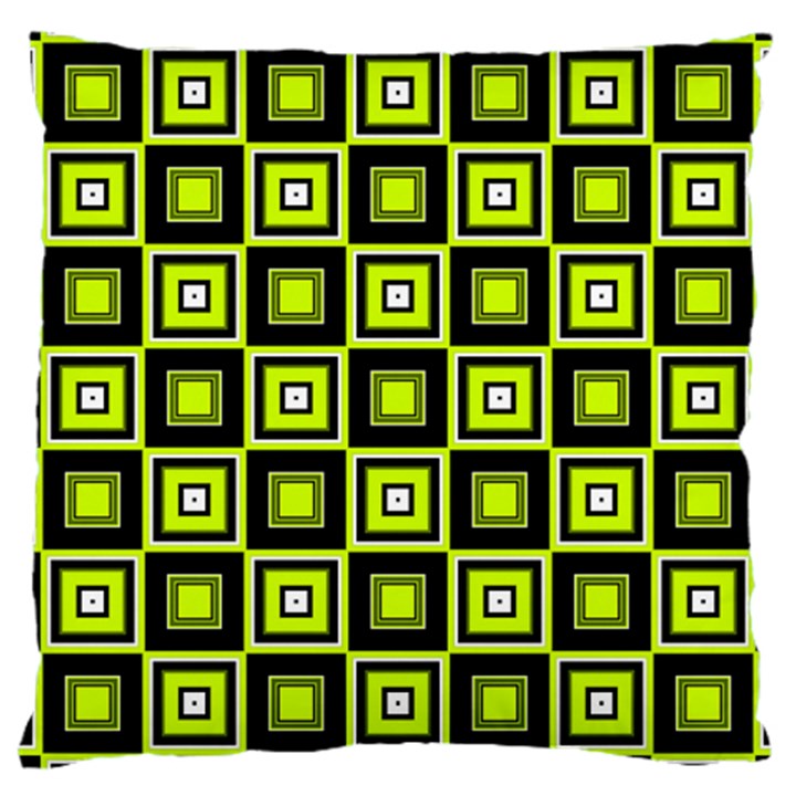 Green Pattern Square Squares Large Cushion Case (Two Sides)