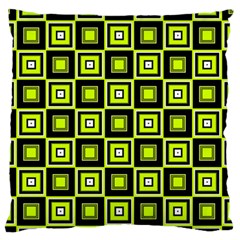 Green Pattern Square Squares Large Flano Cushion Case (one Side) by Dutashop