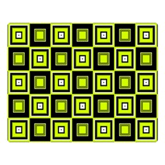 Green Pattern Square Squares Double Sided Flano Blanket (large)  by Dutashop