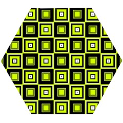 Green Pattern Square Squares Wooden Puzzle Hexagon