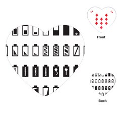 Battery Icons Charge Playing Cards Single Design (heart)