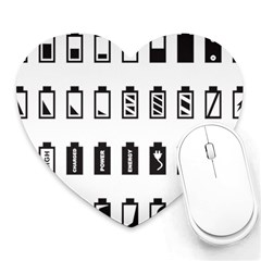 Battery Icons Charge Heart Mousepads by Dutashop