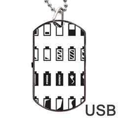 Battery Icons Charge Dog Tag Usb Flash (one Side) by Dutashop