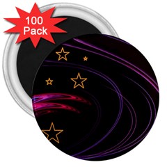 Background Abstract Star 3  Magnets (100 Pack)