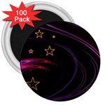 Background Abstract Star 3  Magnets (100 pack) Front