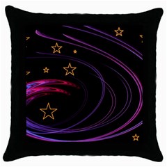 Background Abstract Star Throw Pillow Case (black) by Dutashop